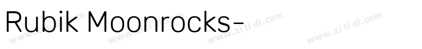 Rubik Moonrocks字体转换